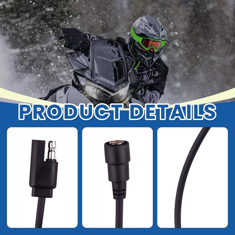 Ciuouient G999243 Electric Heated Power Adaptor Cord Kit Compatible with GM38S Helmets, Electric Shield Dash Cord Fits for Arctic Cat Electric Shield - Image 5